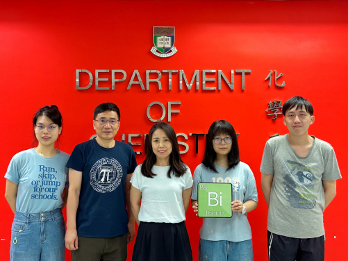Figure 2. The Research Team of Professor Hongzhe SUN (Second from the left) in the Department of Chemistry, The University of Hong Kong.

 